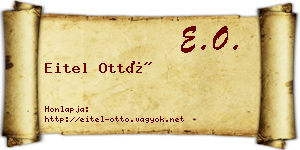 Eitel Ottó névjegykártya
